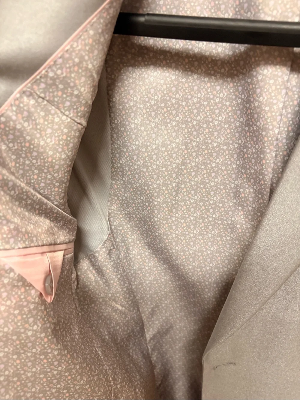 Egara Light Grey Skinny Fit Suit Blazer - Size: 38R
